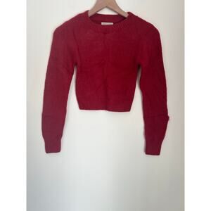 Urban Outfitters Fuzzy Red Cropped Sweater